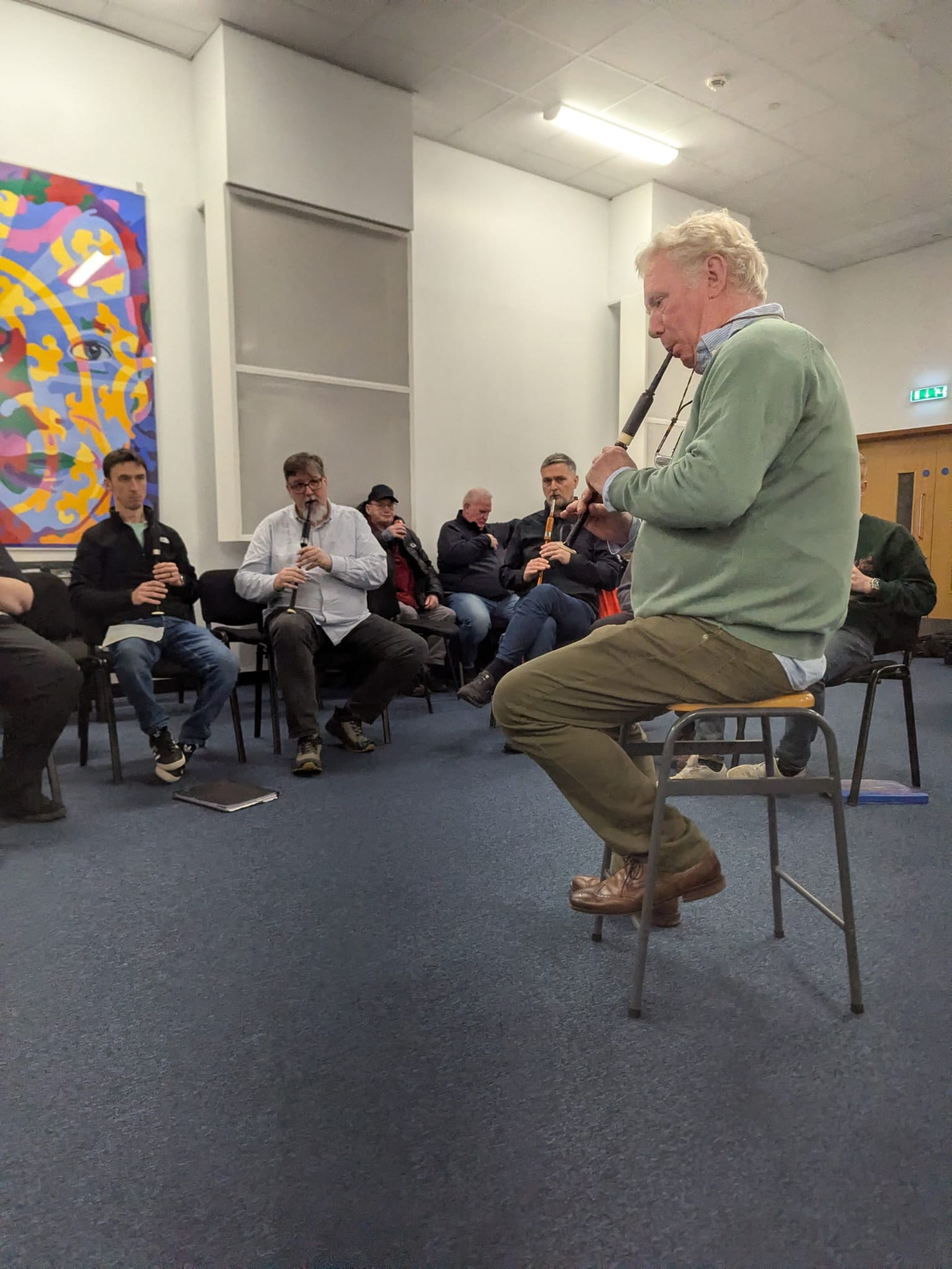 Stockbridge Pipe Band rehearsal session